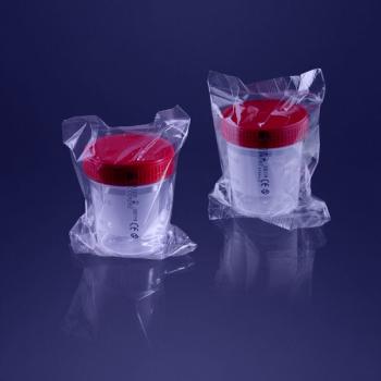 Urinbecher mit Schraubverschluß ( Rot ) ( A )